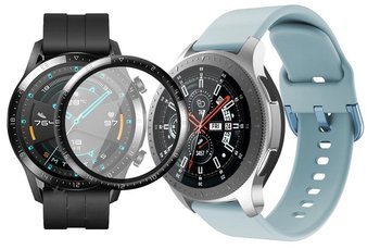 opaska pasek bransoleta GEARBAND Huawei Watch GT 2 46MM błękitna + szkło 3D