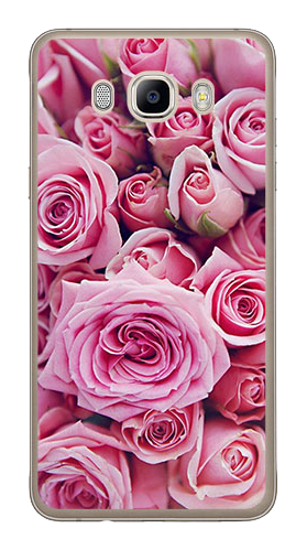 Pink Blumen Rosa Hülle Handyhülle für Samsung Galaxy A6 A7 A8 J3 J5 J6 J7 2016 2017 2018 Cover Case 