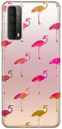 Boho Case Huawei P Smart 2021 różowe flamingi