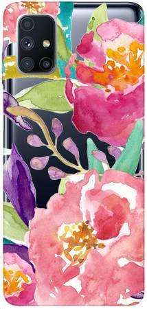Boho Case Samsung Galaxy M51 kwiaty akwarela