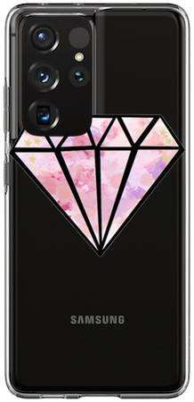 Boho Case Samsung Galaxy S21 Ultra diament różowy