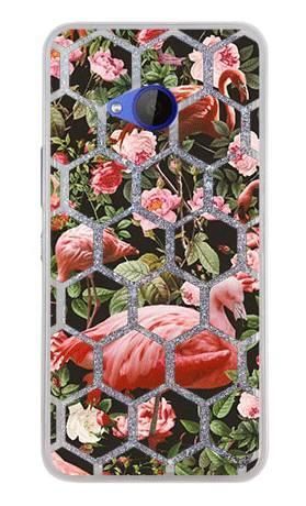 Brokat Case HTC U11 Life kwiatowe sześciokąty