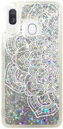 Brokat Case Samsung Galaxy A40 biała mandala