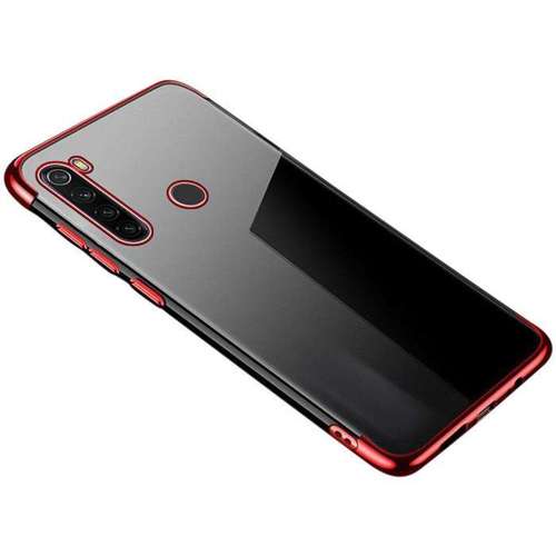 Clear Color case żelowy pokrowiec etui z metaliczną ramką Xiaomi Redmi Note 8T czerwony