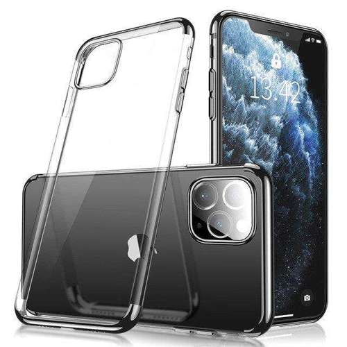Clear Color case żelowy pokrowiec etui z metaliczną ramką iPhone 11 czarny
