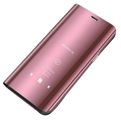 Clear View Case futerał etui z klapką Samsung Galaxy A7 2018 A750 różowy