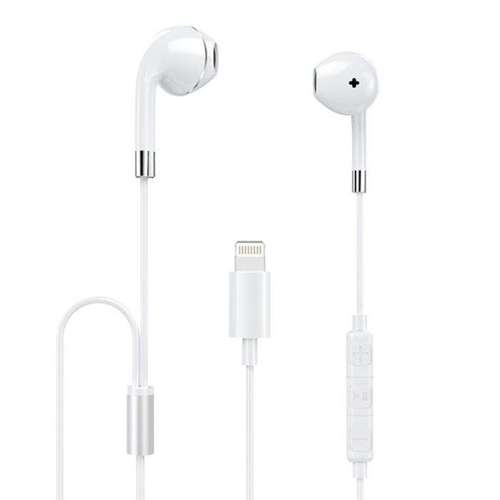 Dudao przewodowe douszne słuchawki Lightning MFI (certyfikat Made For iPhone) biały (U1PRO)