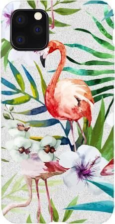 Etui Brokat SHINING kwiaty i flamingi na Apple IPhone 11 PRO MAX