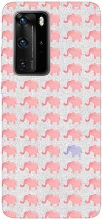 Etui Brokat SHINING różowe słonie na Huawei P40 PRO
