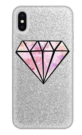 Etui Brokat SHINING różowy diament na Apple iPhone Xs Max