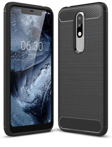 Etui Pancerne KARBON Nokia 5.1 PLUS 2018 czarny