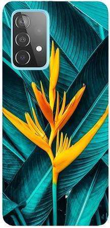 Etui ROAR JELLY żółty kwiat i liście na Samsung Galaxy A72 5G