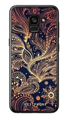 Etui art deco złote na Samsung Galaxy A7 2018