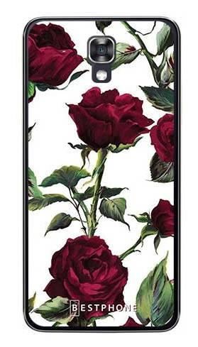 Etui czerwone róże na LG X Screen