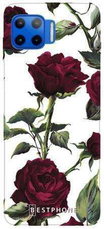 Etui czerwone róże na Motorola Moto G 5G PLUS
