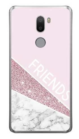 Etui dla przyjaciół friends glitter różowy na Xiaomi Mi5s Plus