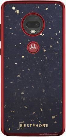 Etui lastriko granatowe na Motorola Moto G7 / Moto G7 Plus