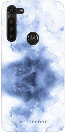 Etui niebieska akwarela na Motorola MOTO G8 POWER