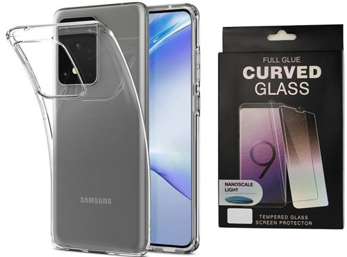 Etui pancerne SPIGEN LIQUID CRYSTAL Samsung Galaxy S20 CRYSTAL CLEAR +szkło UV