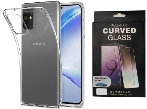 Etui pancerne SPIGEN LIQUID CRYSTAL Samsung Galaxy S20+ PLUS CRYSTAL CLEAR +szkło UV