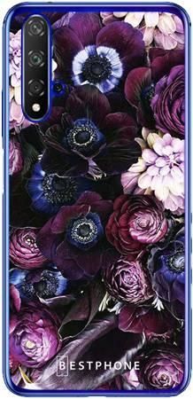 Etui purpurowa kompozycja kwiatowa na Huawei Honor 20 / Nova 5T