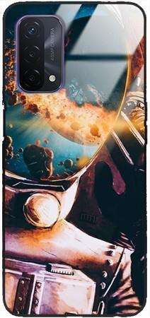Etui szklane GLASS CASE komiksowy kosmonauta Oppo A93 5G 