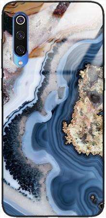 Etui szklane GLASS CASE marmur błękit kamień Xiaomi Mi9 