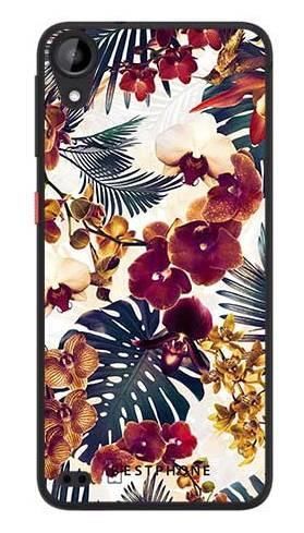 Etui tropikalne kwiaty na HTC Desire 530