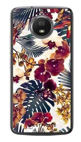 Etui tropikalne kwiaty na Motorola Moto G5s
