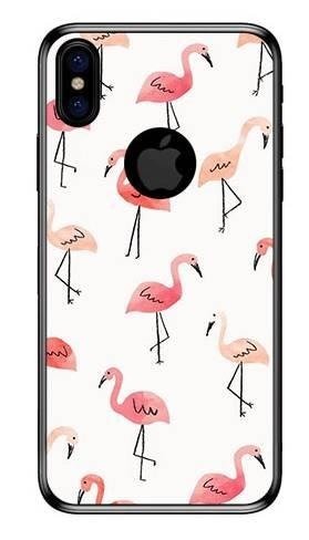 Foto Case Apple Iphone X różowe flamingi