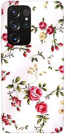 Foto Case Samsung Galaxy S21 Ultra haftowane kwiatki