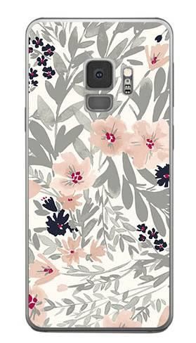 Foto Case Samsung Galaxy S9 szare kwiaty