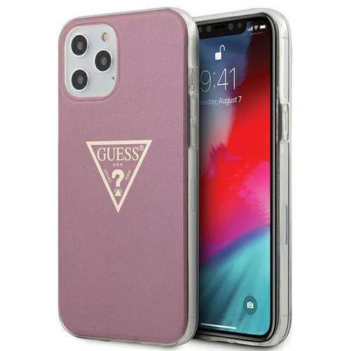 Guess GUHCP12LPCUMPTPI iPhone 12 Pro Max 6,7"  różowy/pink hardcase Metallic Collection