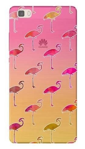 Ombre Case Huawei P8 Lite różowe flamingi