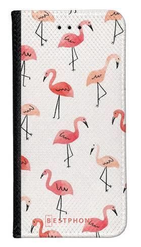 Portfel Wallet Case Huawei Y6 różowe flamingi