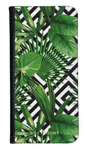 Portfel Wallet Case Realme 8i kwiaty tropikalne geometryczne