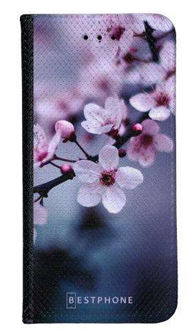 Portfel Wallet Case Samsung Galaxy A22 4G kwiaty wiśni