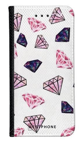 Portfel Wallet Case Samsung Galaxy A7 2018 różowe diamenty