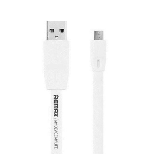 Remax Full Speed Cable RC-001m płaski kabel USB / micro USB 2M 2.4A biały