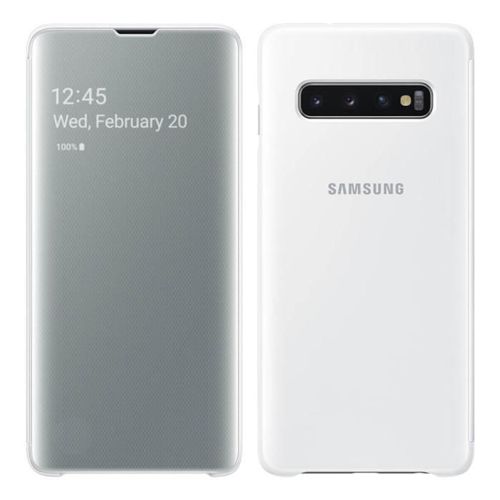 Samsung Clear View Cover futerał etui z inteligentną klapką Samsung Galaxy S10 biały (EF-ZG973CWEGWW)