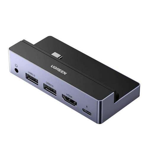 Ugreen 5w1 wielofunkcyjny HUB USB Typ C 3.2 Gen 1, HDMI Power Delivery 100 W szary (CM317 70688)
