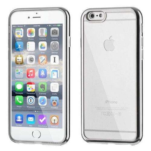 Żelowy pokrowiec etui Metalic Slim iPhone 6S 6 srebrny