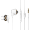 Baseus Encok H10 dokanałowe słuchawki zestaw słuchawkowy z podwójnymi przetwornikami biały (NGH10-02)