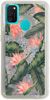Brokat Case Samsung Galaxy M21 liście z kwiatami