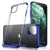Clear Color case żelowy pokrowiec etui z metaliczną ramką iPhone 11 niebieski