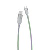 Dudao świecący podświetlany kabel USB - USB Typ C LED 5 A 5 A 1 m szary (L9XT)