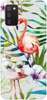 Etui Brokat SHINING kwiaty i flamingi na Samsung Galaxy A02s