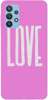 Etui Brokat SHINING różowe LOVE na Samsung Galaxy A32 5G
