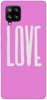 Etui Brokat SHINING różowe LOVE na Samsung Galaxy A42 5G