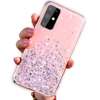 Etui Samsung Galaxy A31 Brokat Cekiny Glue Glitter Case różowe